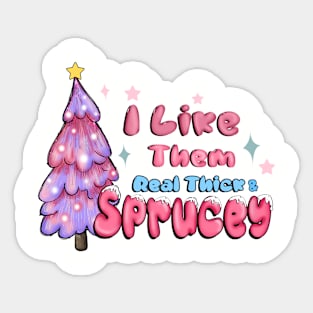 Cute and Funny Pink Christmas Sticker